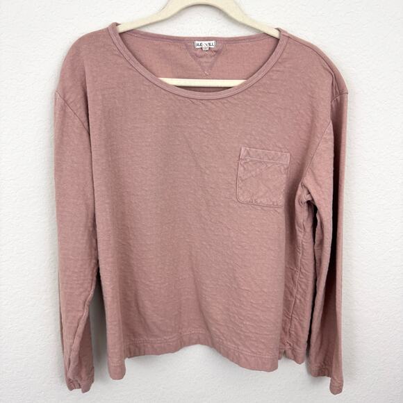 Alex Mill Tops - Alex Mill Womens Pocket Pullover Top Size XL Cotton Comfy Casual Boxy Fit Pink